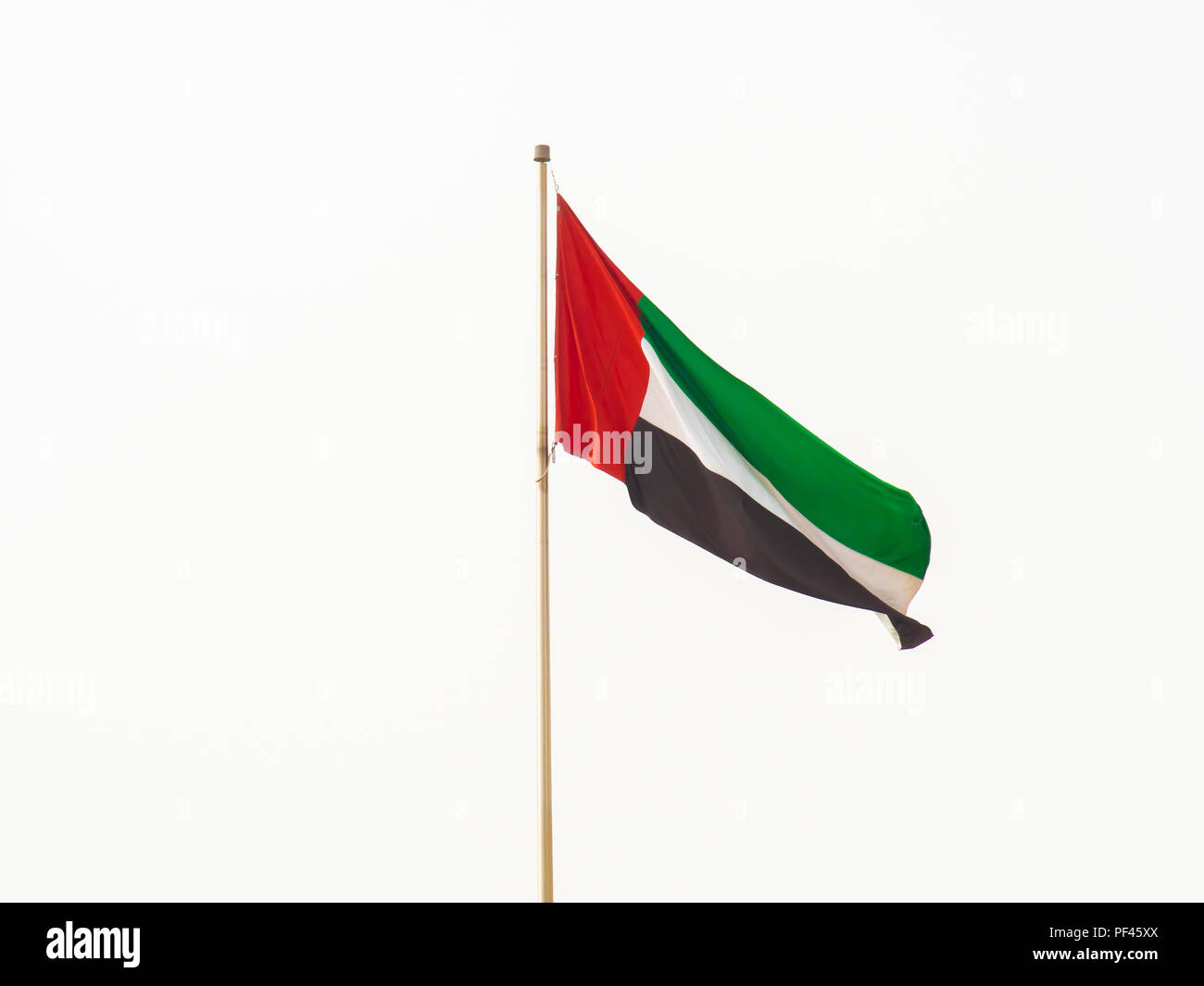 Flag of the United Arab Emirates. Dubai. Stock Photo