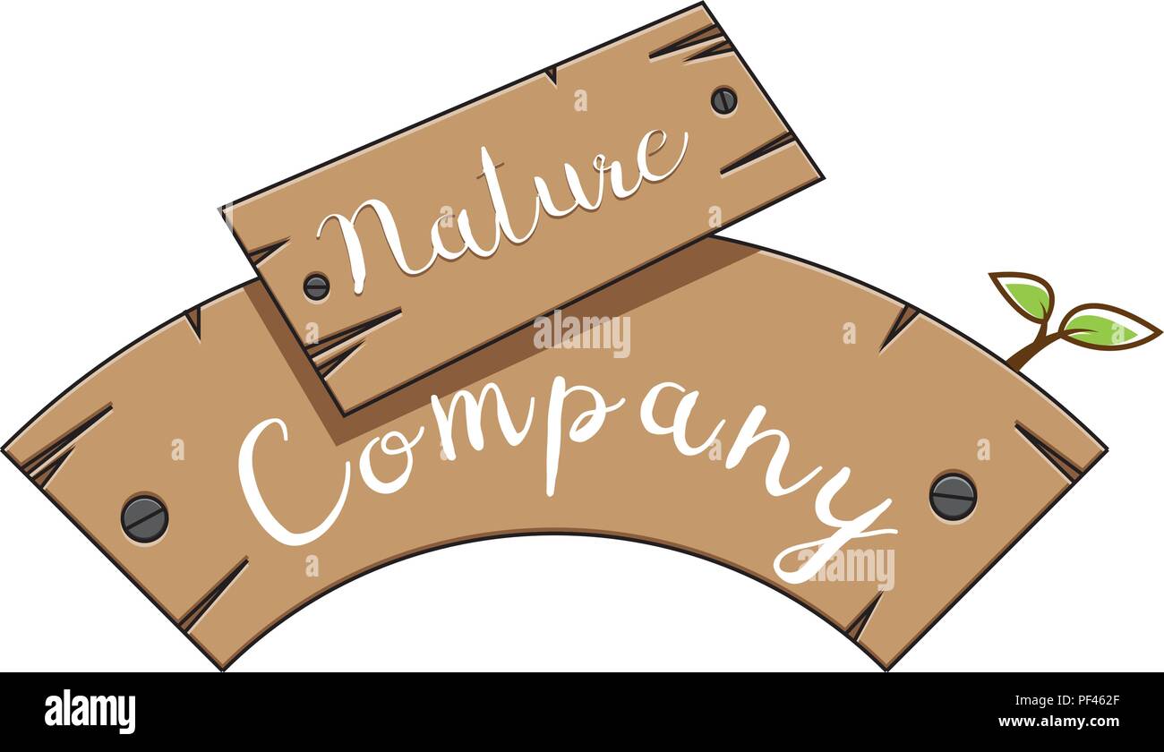 Nature Company vector logo image white background Stock Vector Image