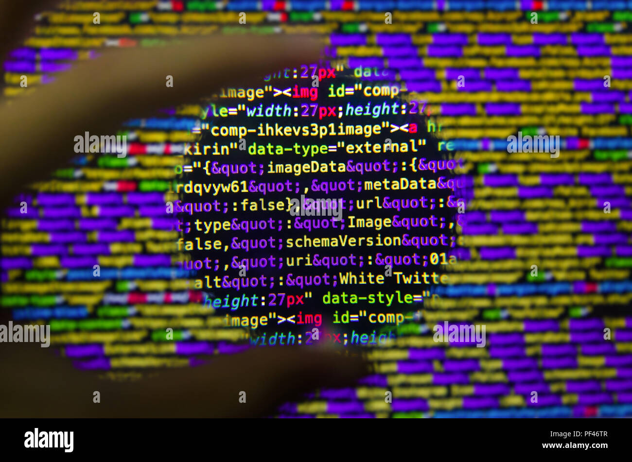 Desktop Source Code Technology Background Developer Stock Photo