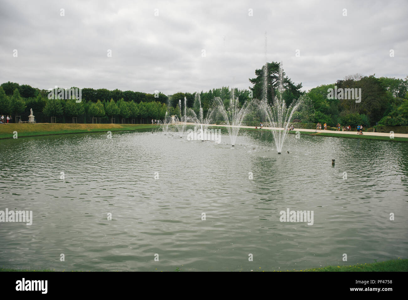 Royal gardens at the Versailles Palace in France Stock Photo