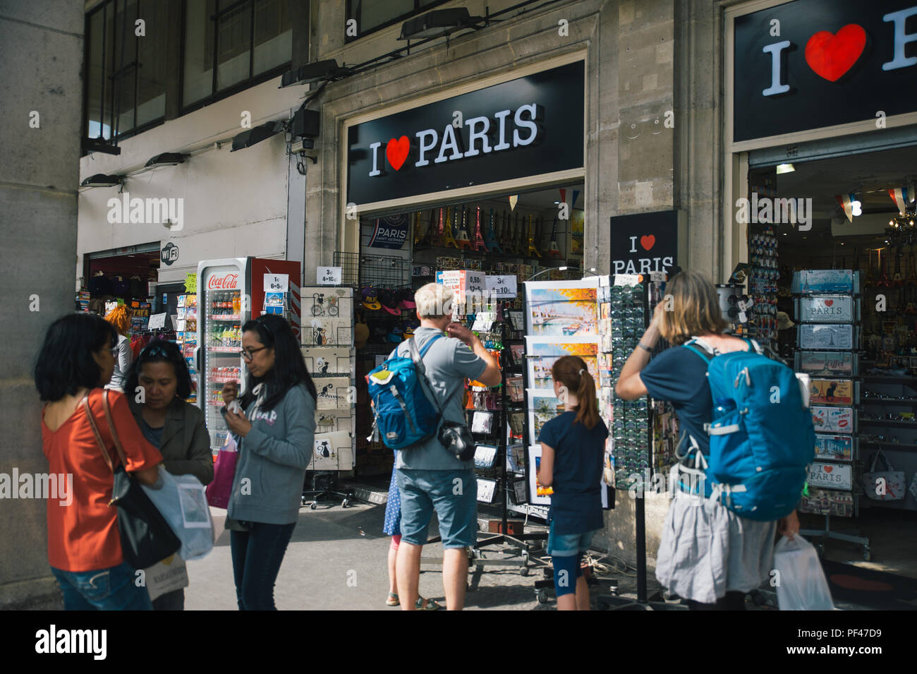 Souvenir shop in Paris Stock Photo