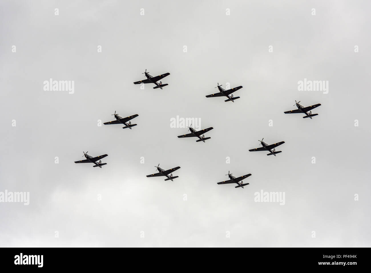 The RAF 100th Anniversary fly pass over London in July 2018 Stock Photo