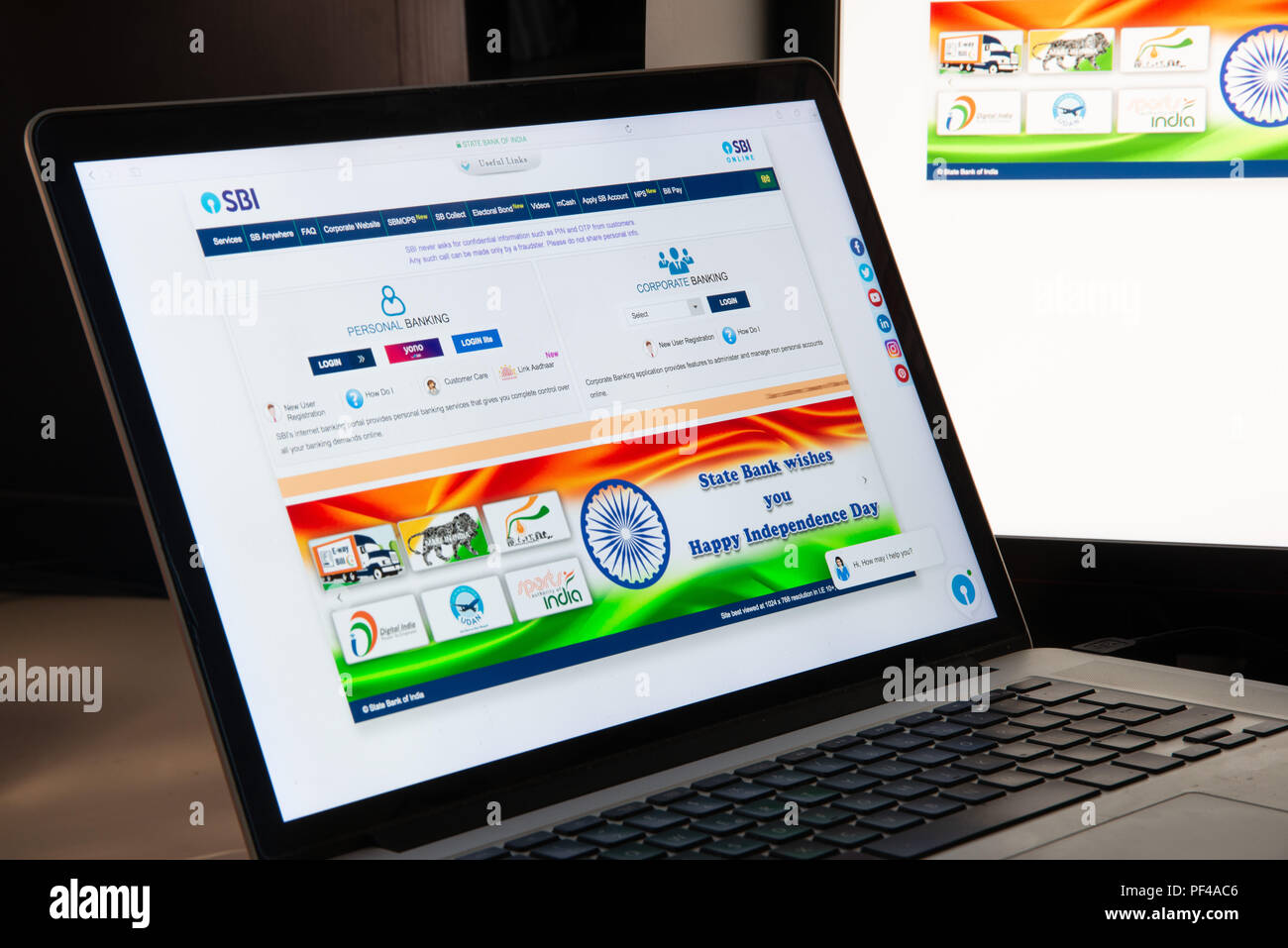 Milan Italy August 15 2018 State Bank Of India Online Banking