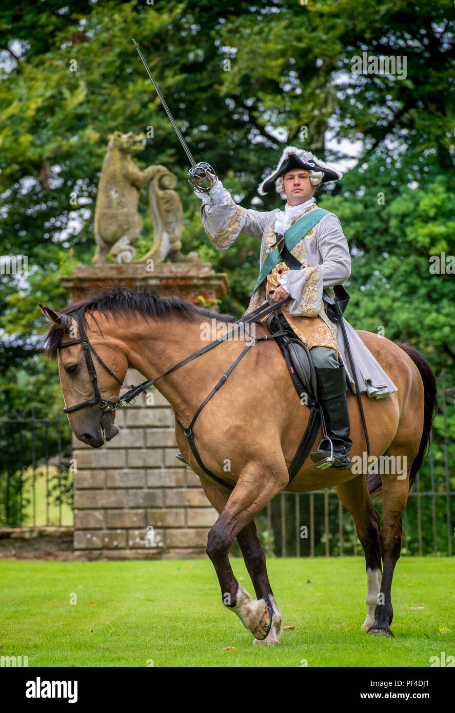 Pictured Reenactor Arran Johnston as Bonnie Prince Charlie  Press Release 6/8/18 For immediate release  Bonnie Prince Charlie ret Stock Photo
