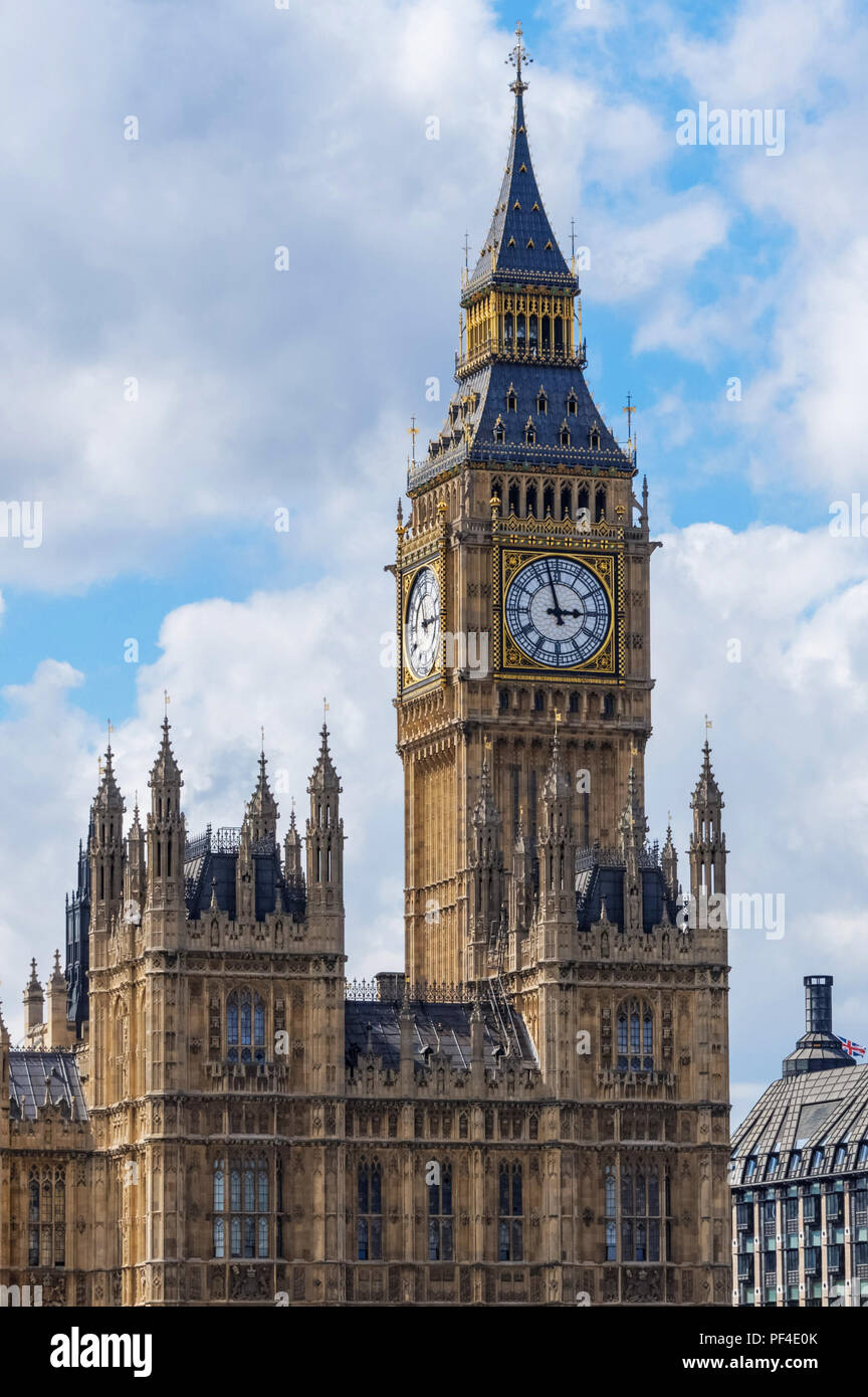 Big Ben and the Palace of Westminster, London England United Kingdom UK Stock Photo