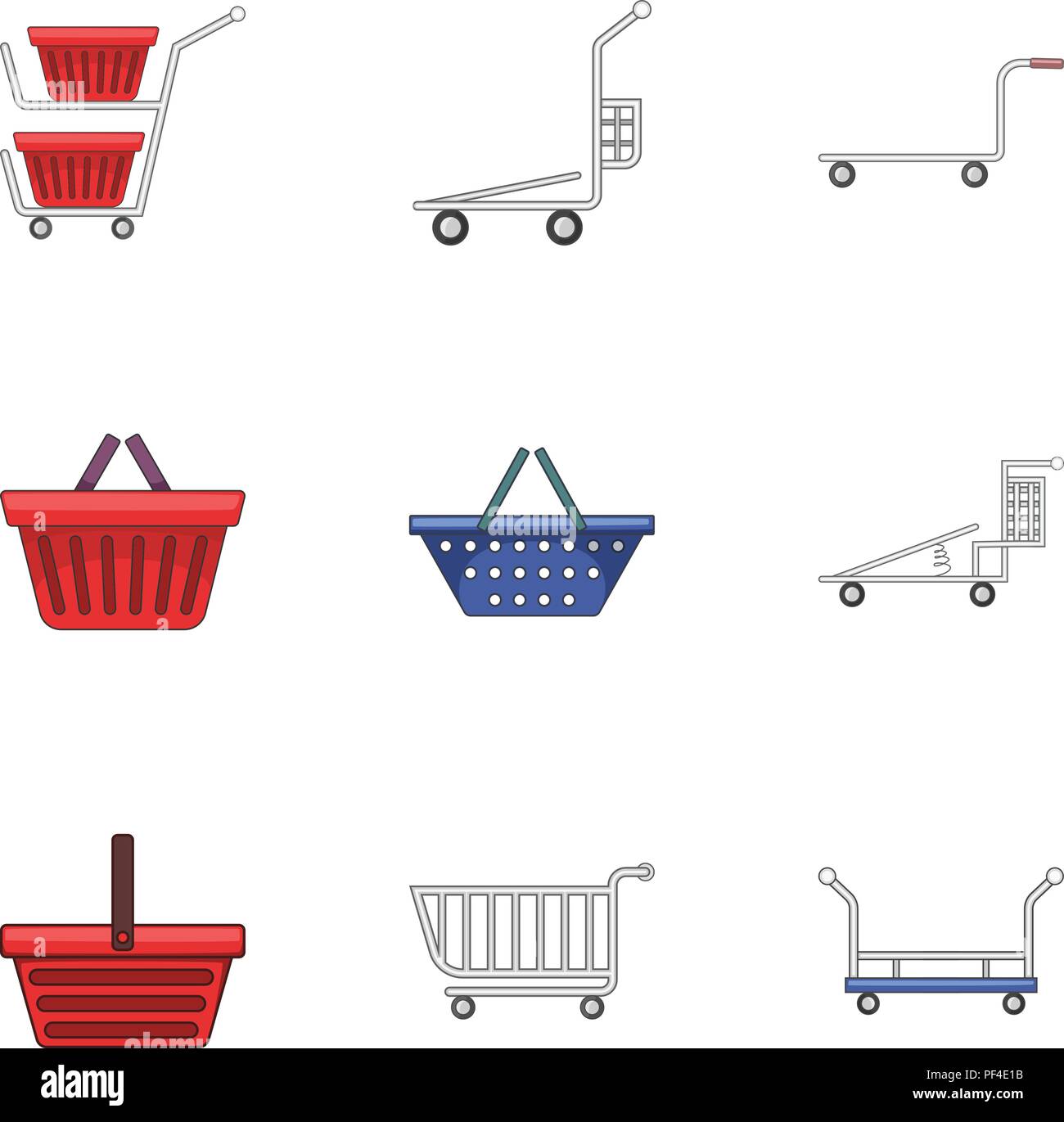 Dolly icons set, cartoon style Stock Vector Image & Art Alamy