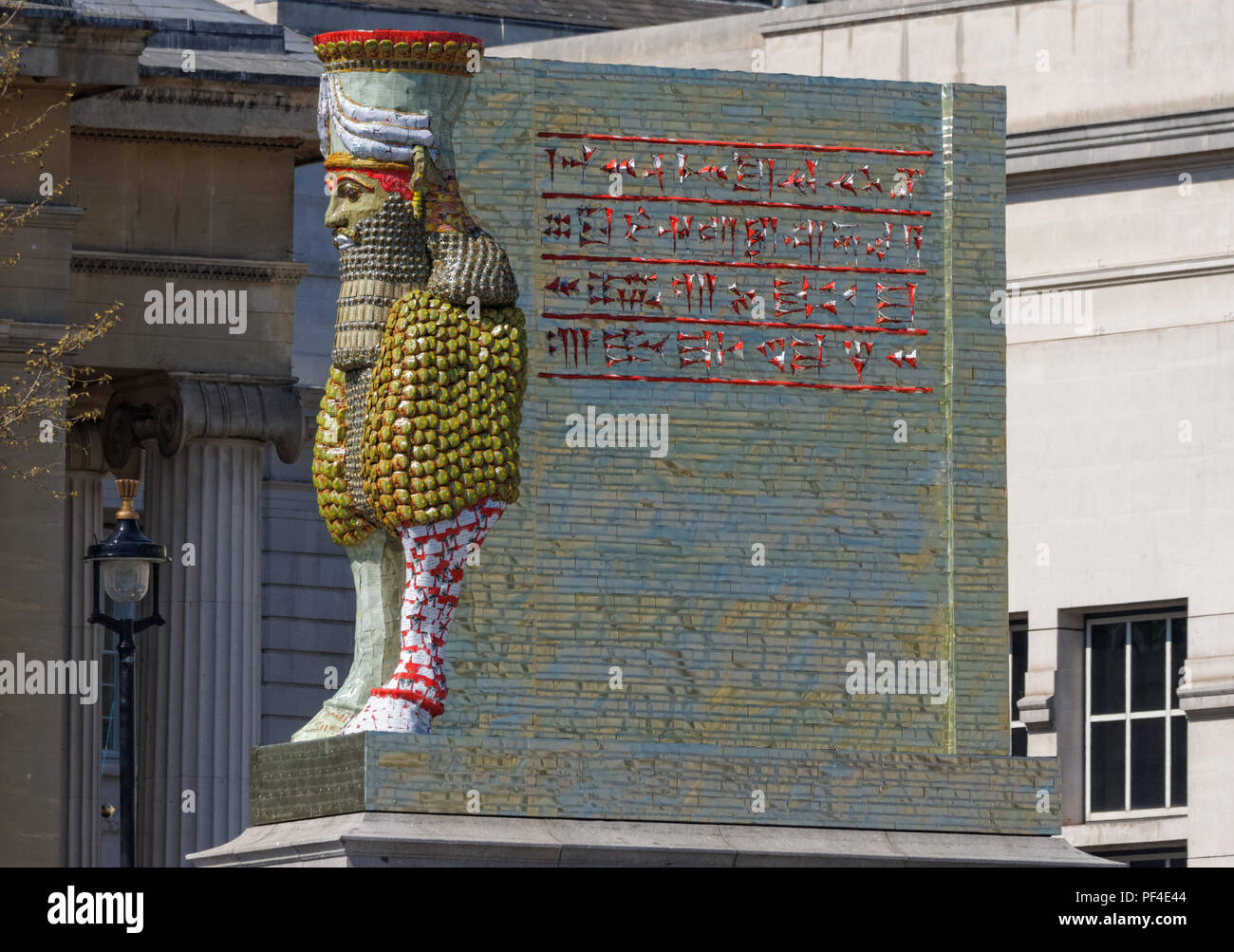 Michael Rakowitz, “The Invisible Enemy Should Not Exist” (2018), on Trafalgar Square’s Fourth Plinth, London England United Kingdom UK Stock Photo