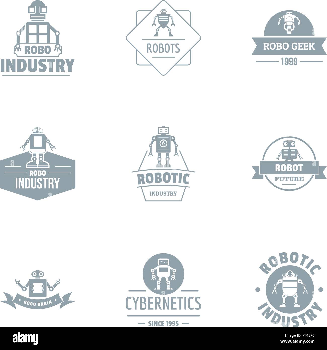 Metal industry logo set, simple style Stock Vector Image & Art - Alamy