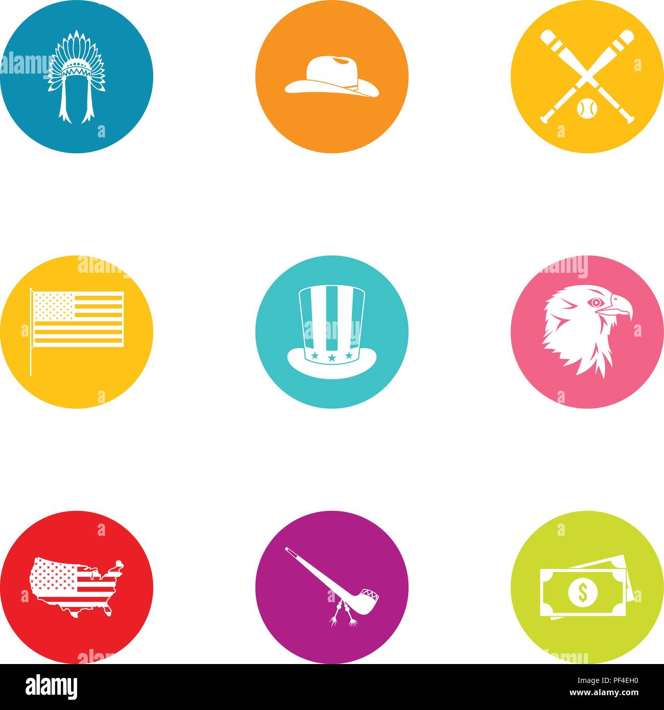 State icons set, flat style Stock Vector Image & Art Alamy