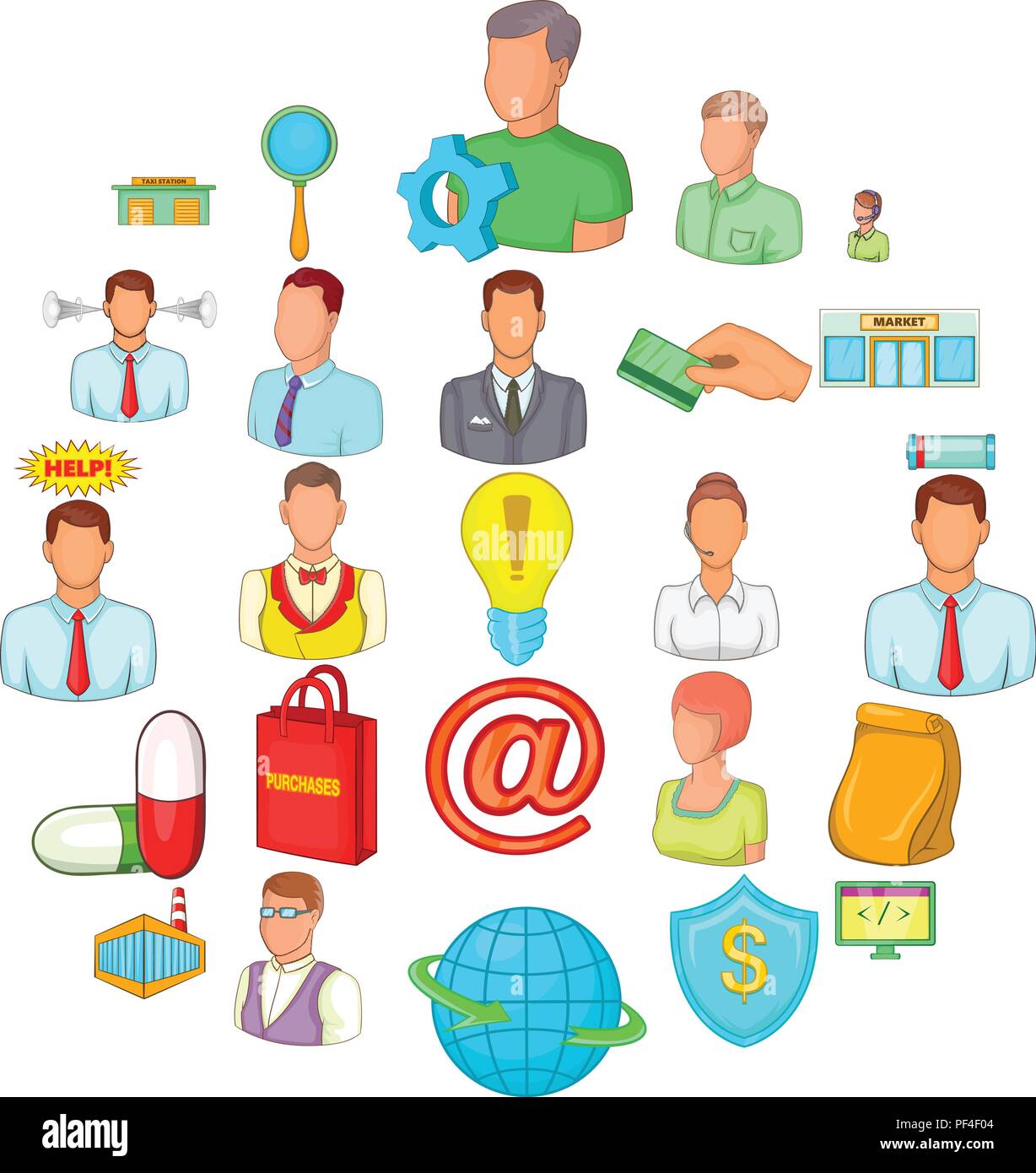 Teaching icons set, cartoon style Stock Vector Image & Art - Alamy