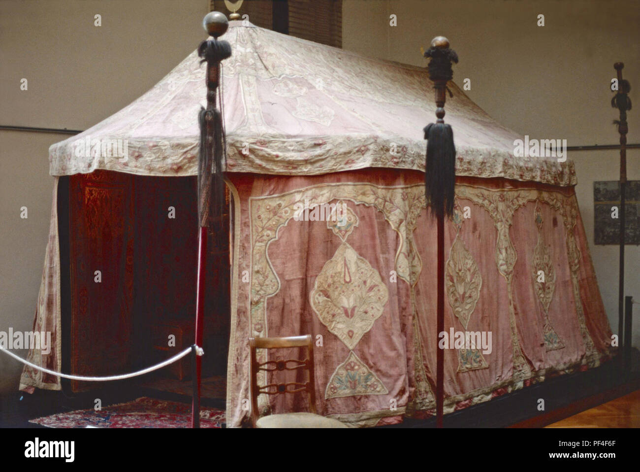 Ottoman tent from Battle of Vienna,Wawel Castle,Krakow,Poland Stock