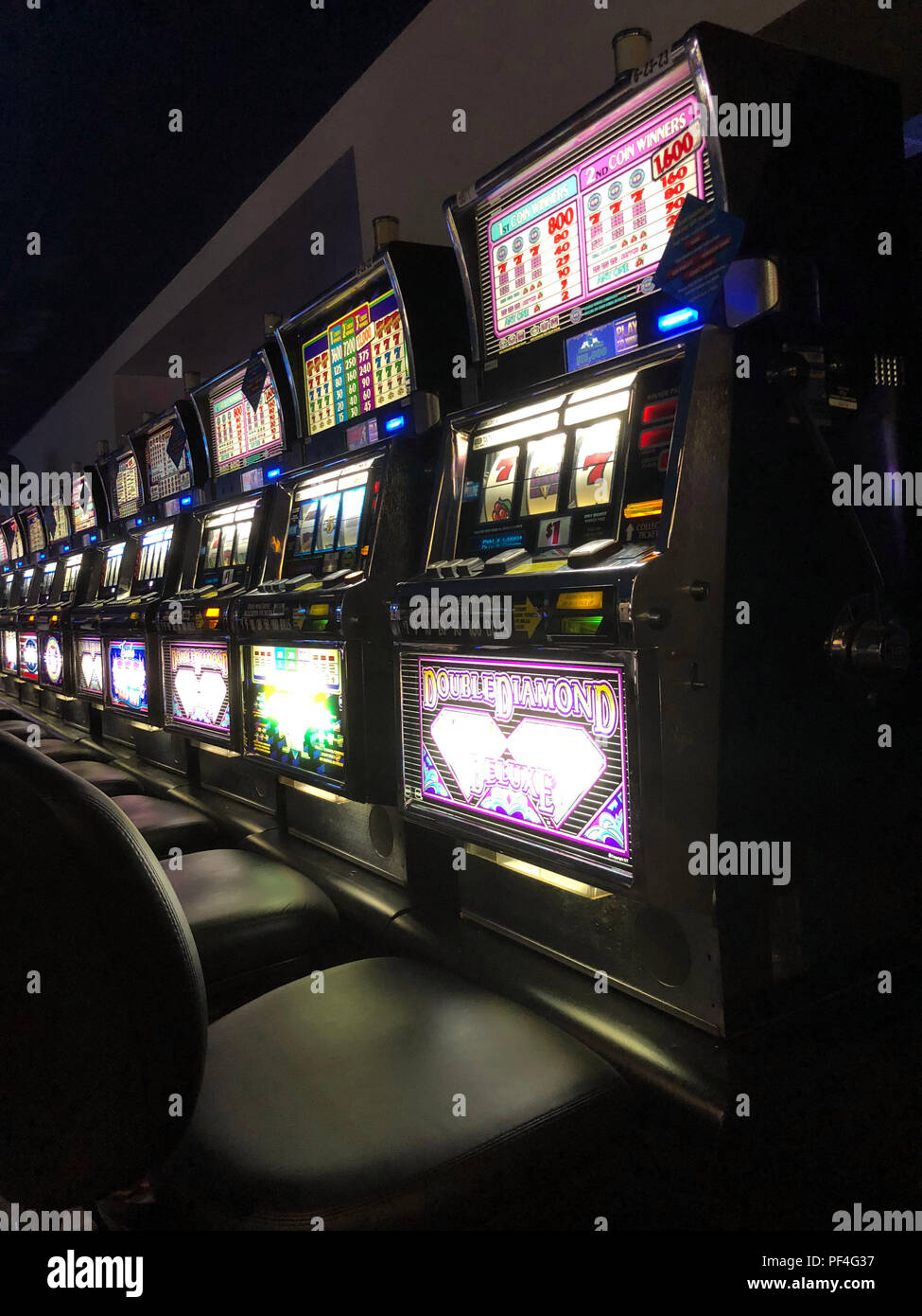 New York, USA. 18th Aug, 2018. Chinook Winds Casino slots Credit: John Marshall Mantel/ZUMA Wire/Alamy Live News Stock Photo