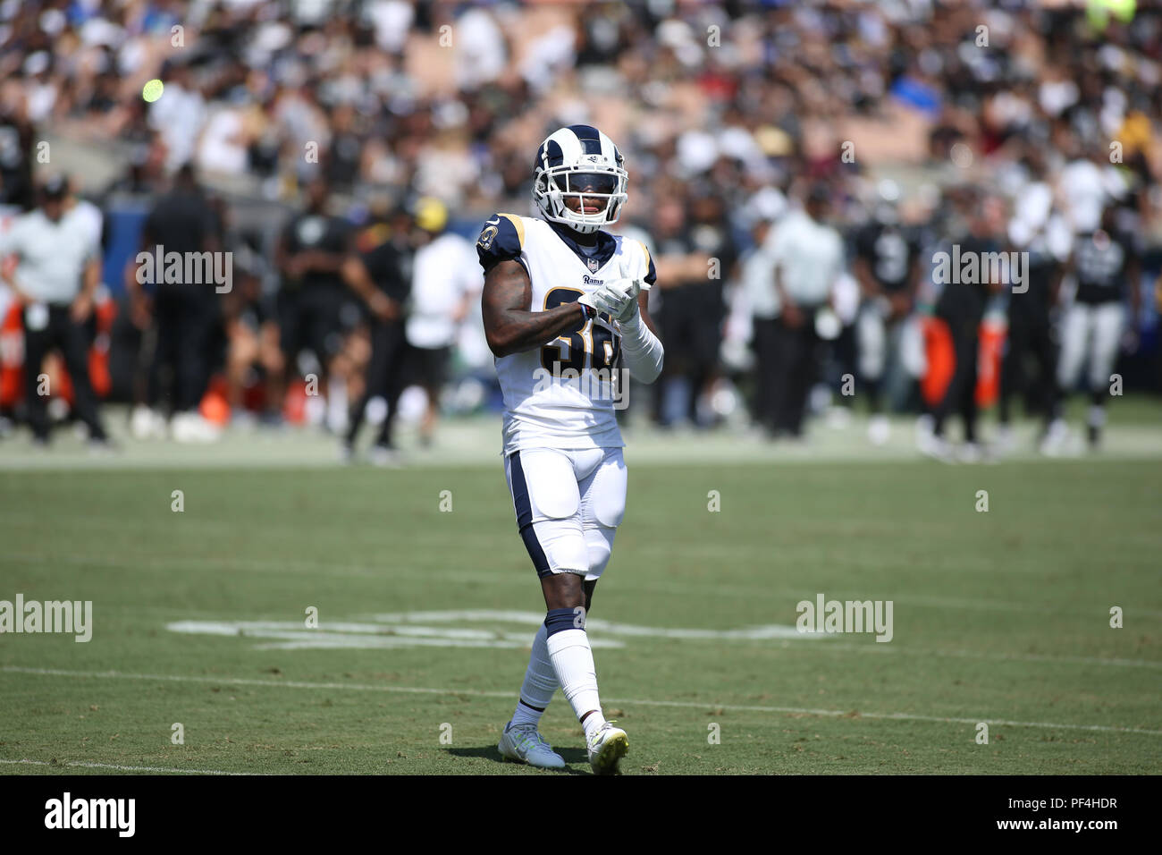 Los Angeles, USA. 18 August 2018. Los Angeles Rams cornerback Dominique
