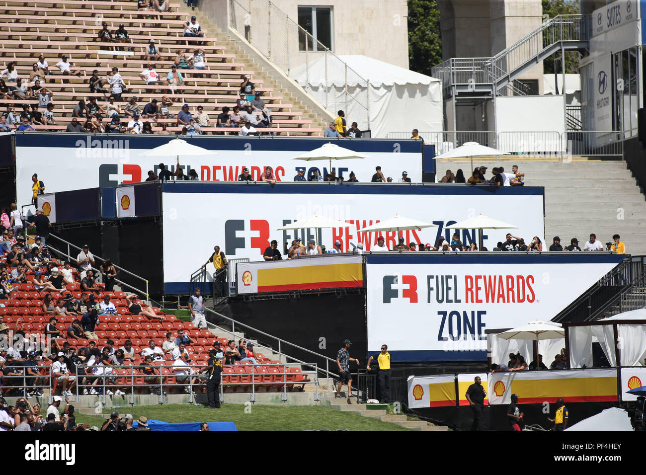 Los Angeles, USA. 18 August 2018. Shell Fuel Rewards Zone during the NFL Oakland Raiders vs Los