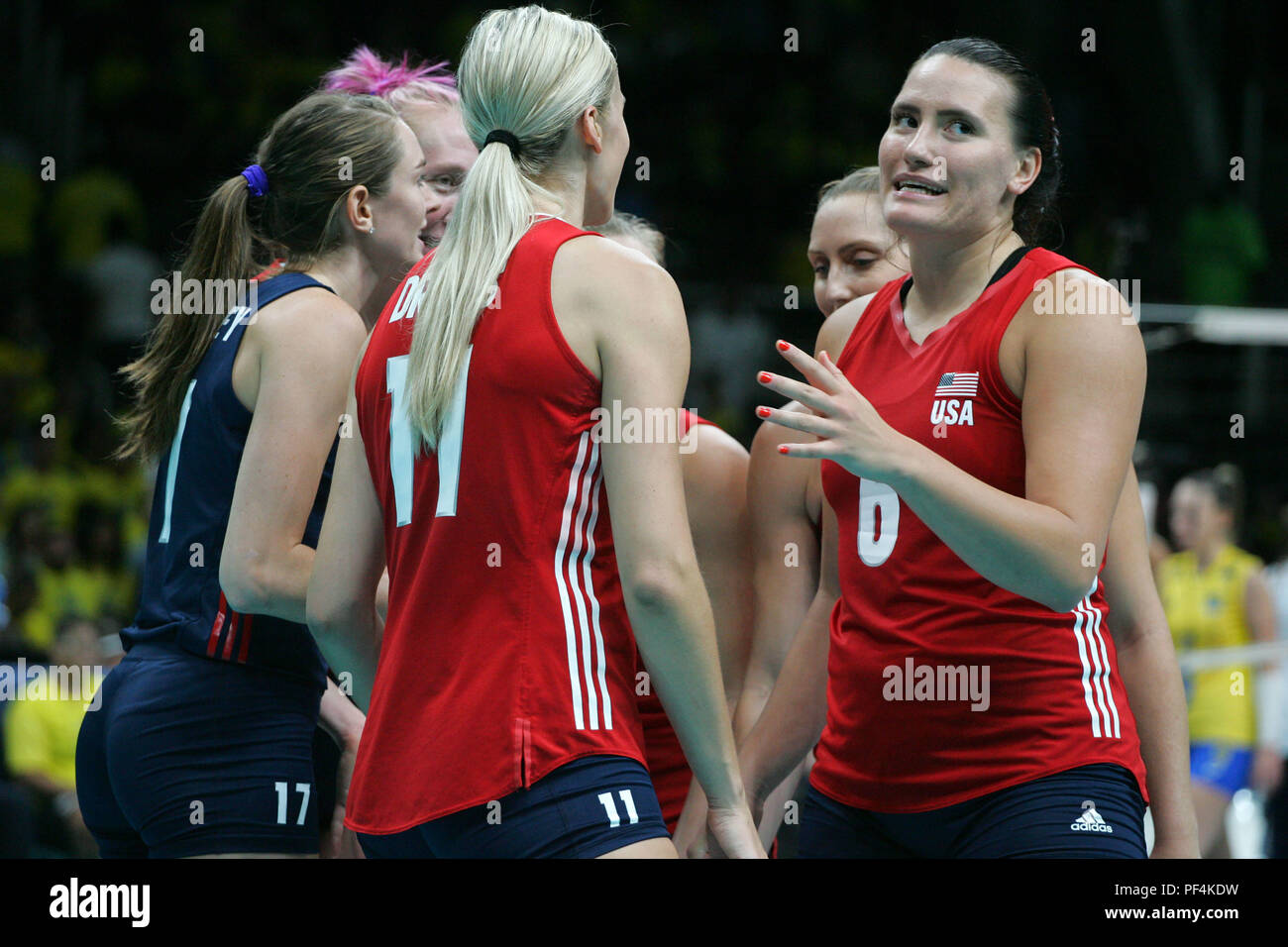 Rio De Janeiro, Brazil. 18th Aug, 2018. Tandara player in the game between  Brazil and the USA. Friendly game of the Brazilian Women's Vollllball  Team, at the Maracanãzinho Gymnasium, Rio de Janeiro