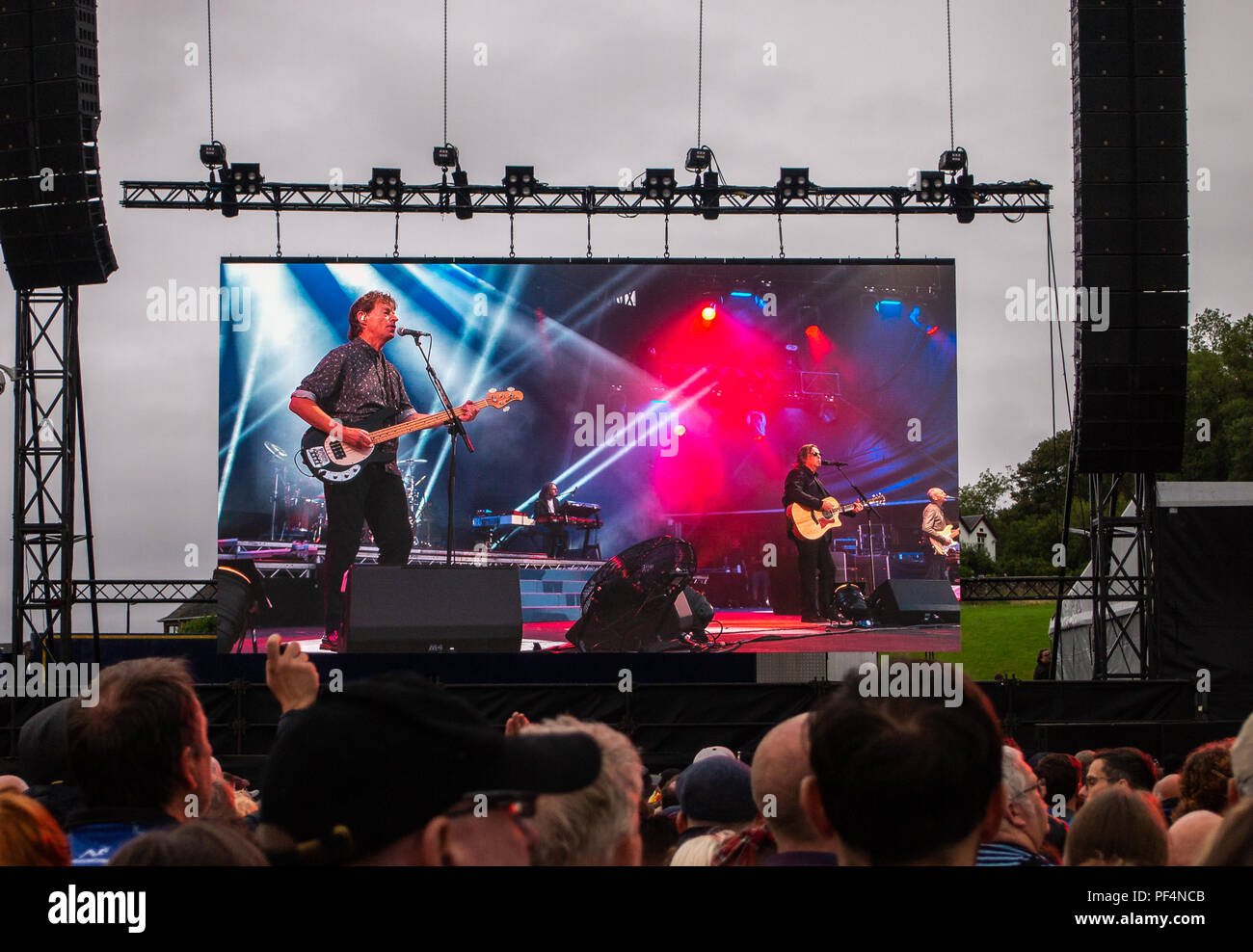 Stirling, Scotland. 18th Aug, 2018. Runrig perform their final concert, after 45 years together as a band, to a sell out crowd, in the fields below Stirling Castle, Scotland. Credit George Robertson/Alamy Live News Stock Photo