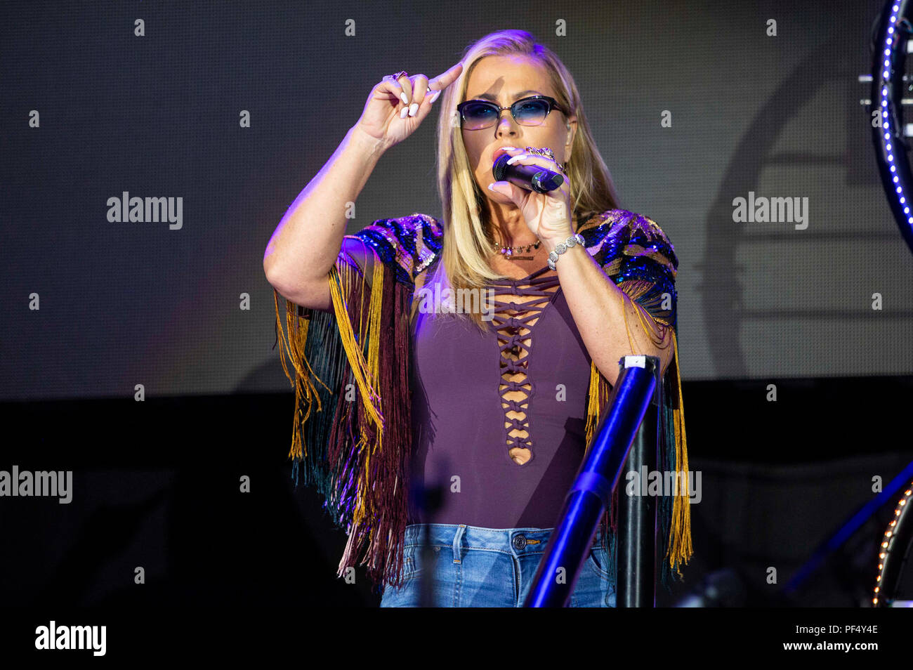 Dresden, Deutschland. 17th Aug, 2018. Anastacia live at the Stars for Free  2018 Festival presented by Hitradio RTL Sachsen in the Messe Dresden.  Dresden, 17.08.2018 | usage worldwide Credit: dpa/Alamy Live News