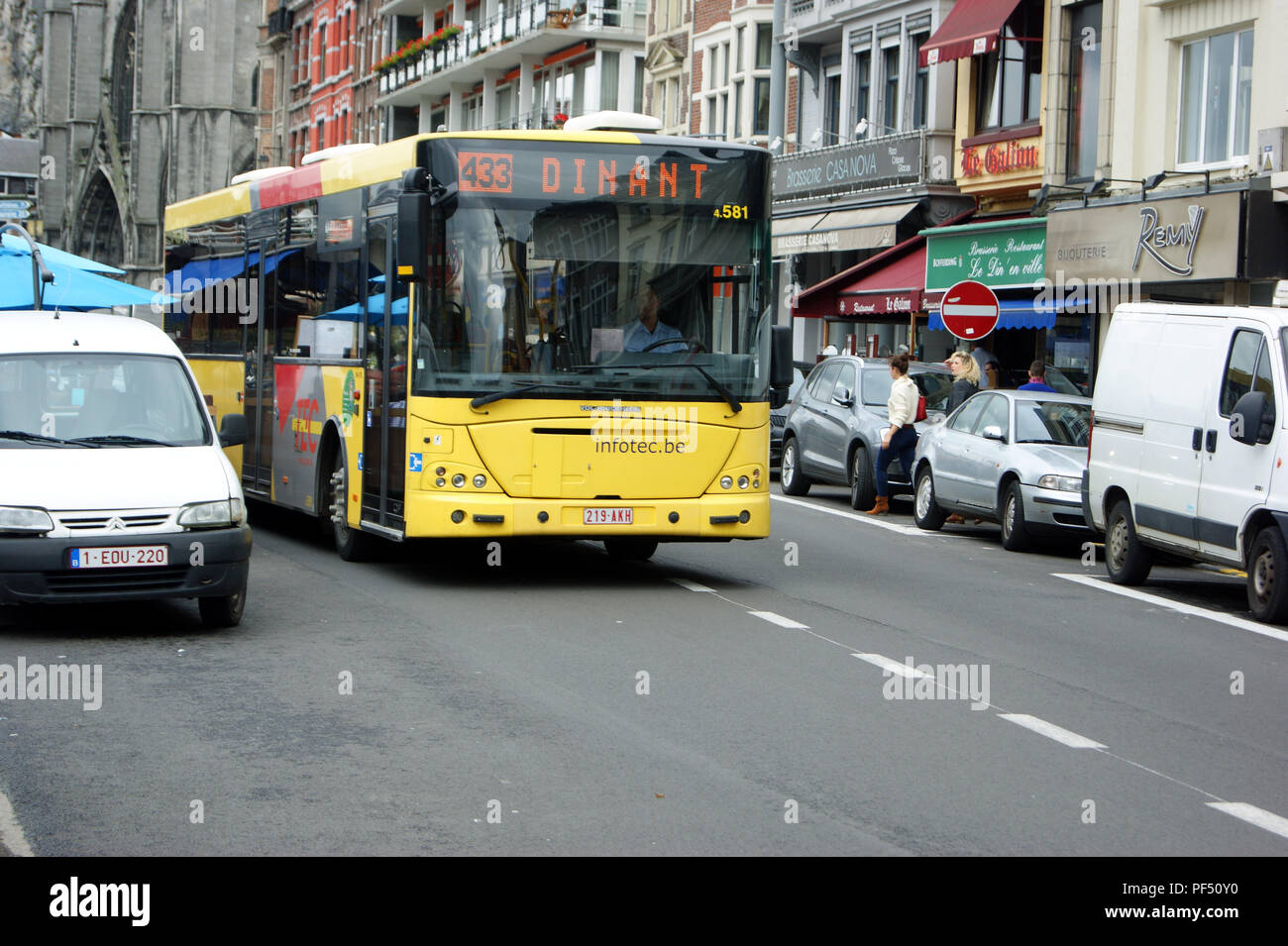 Bus 4,581 a VDL Jonckeere of TEC in dinant,Belgium Stock Photo