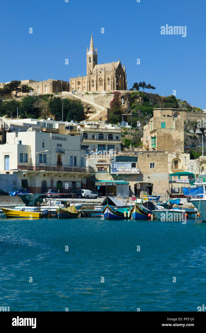Gozo Harbour Mġarr, Gozo Malta Stock Photo
