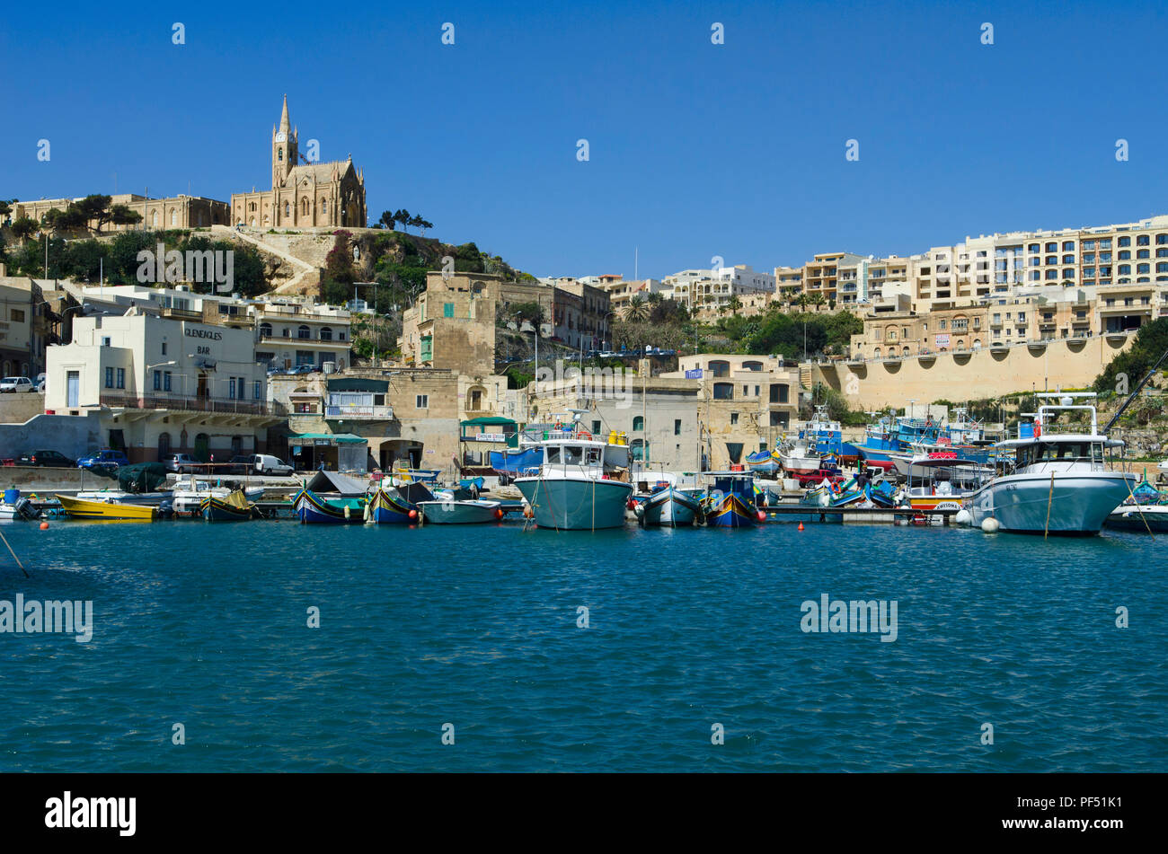 Gozo Harbour Mġarr, Gozo Malta Stock Photo