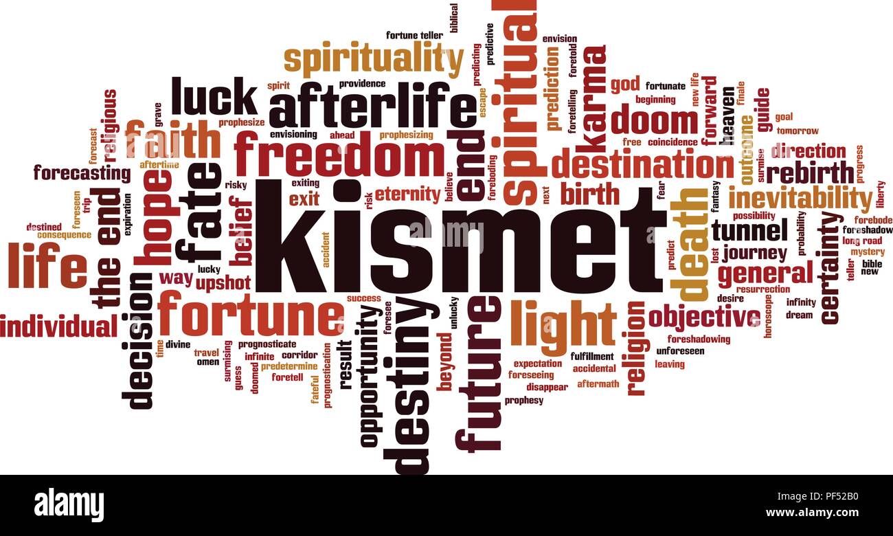 Kismet word cloud concept. Vector illustration Stock Vector Image & Art