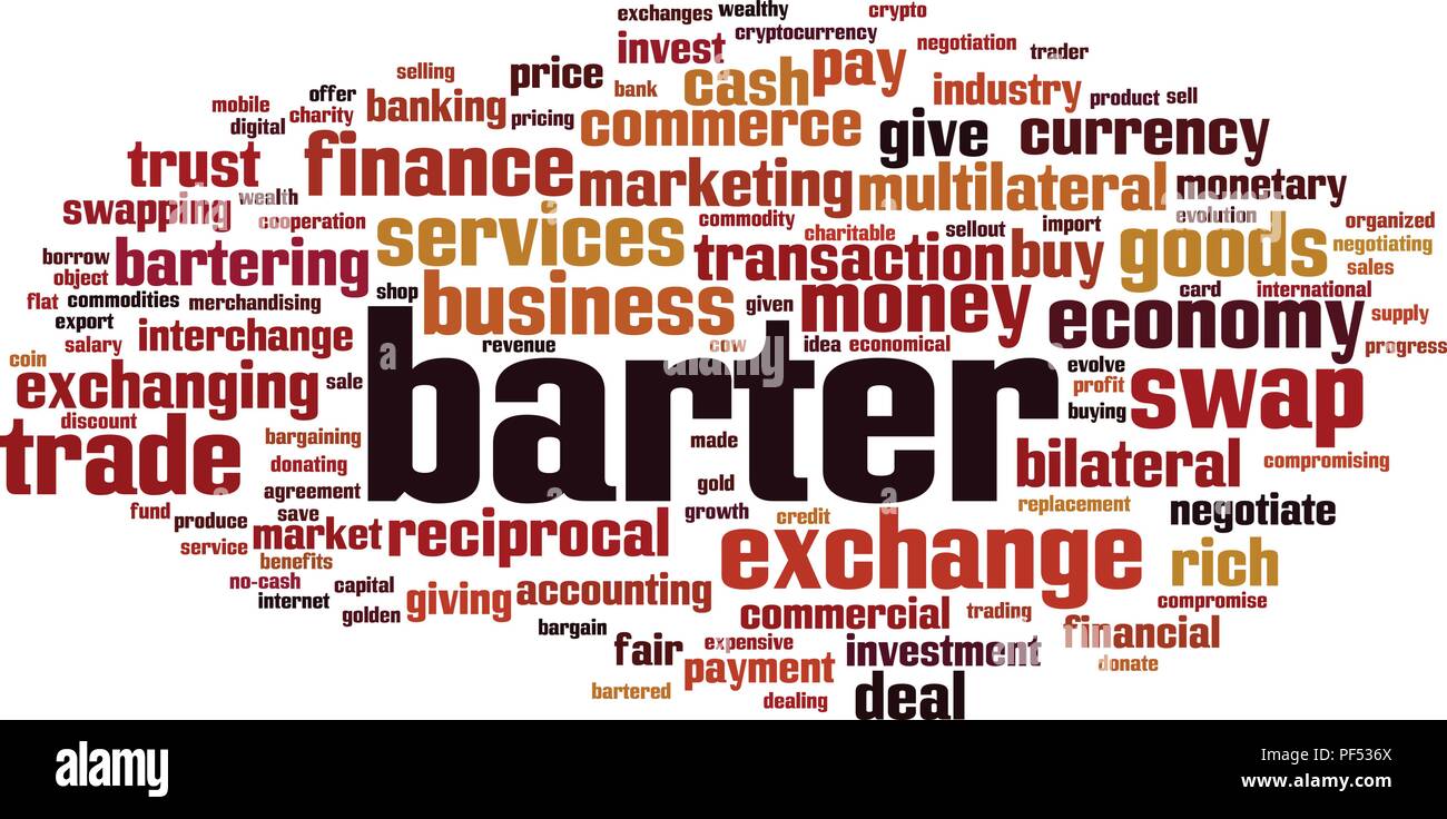 Barter word cloud concept. Vector illustration Stock Vector Image & Art