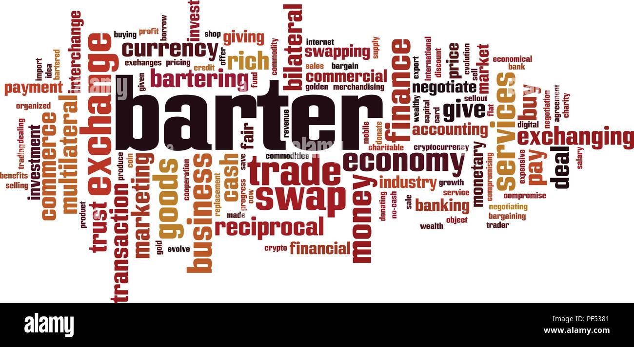 Barter word cloud concept. Vector illustration Stock Vector Image & Art