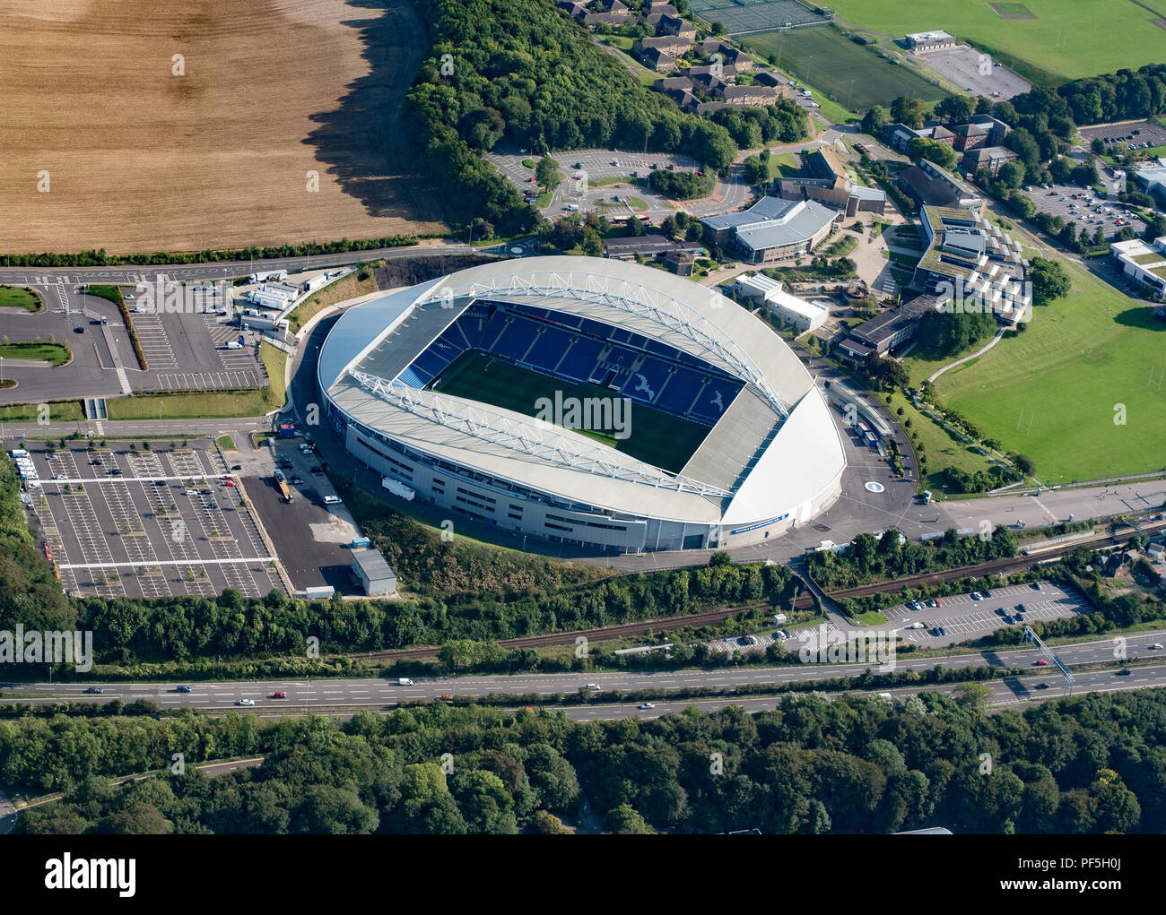 Amex Stadium from the air Stock Photo