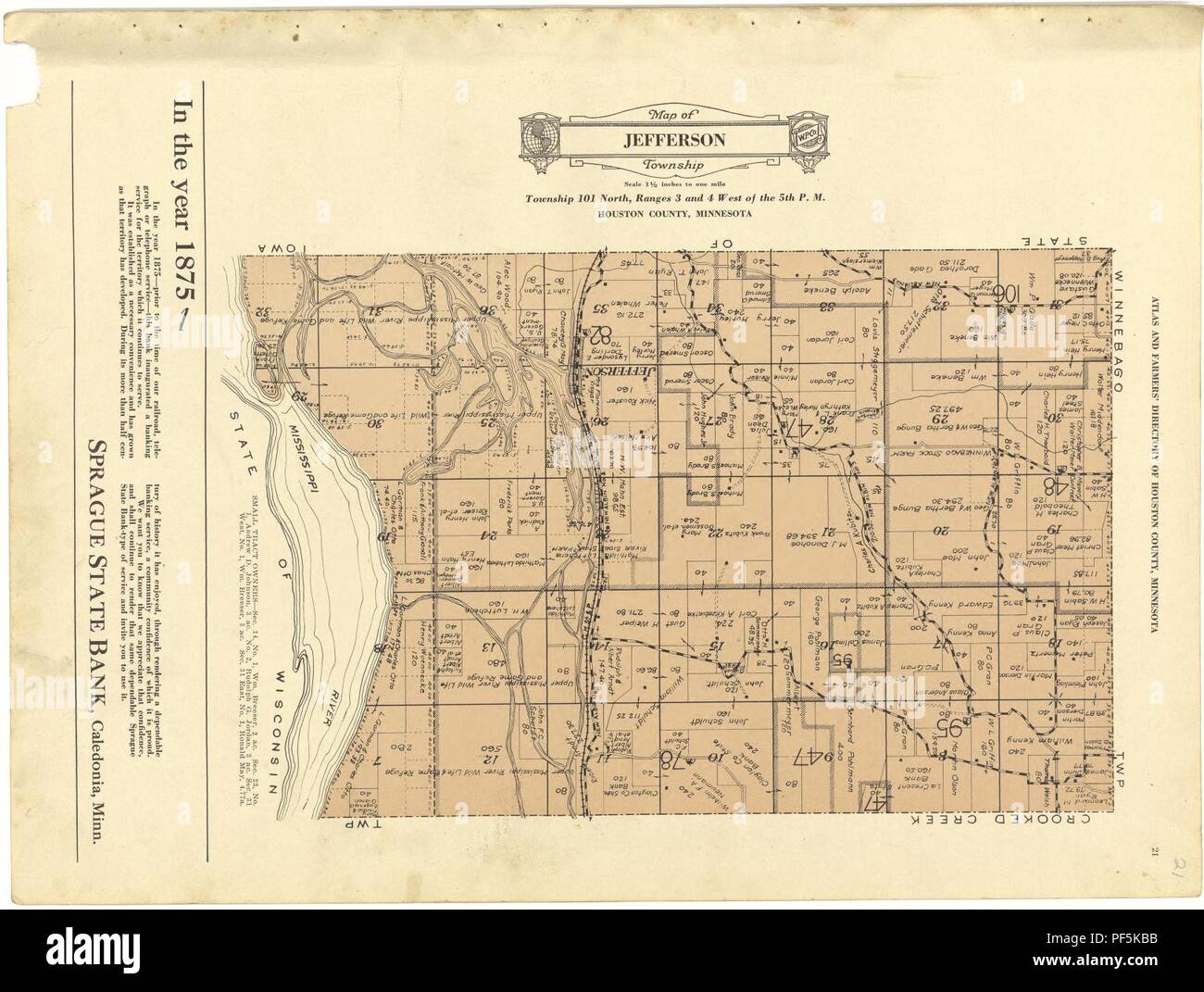Atlas and farmers' directory of Houston County, Minnesota containing