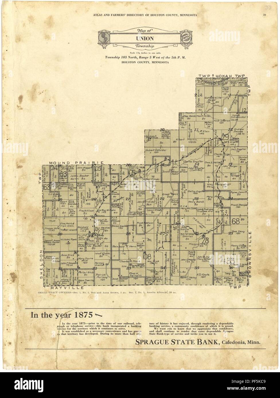 Atlas and farmers' directory of Houston County, Minnesota containing