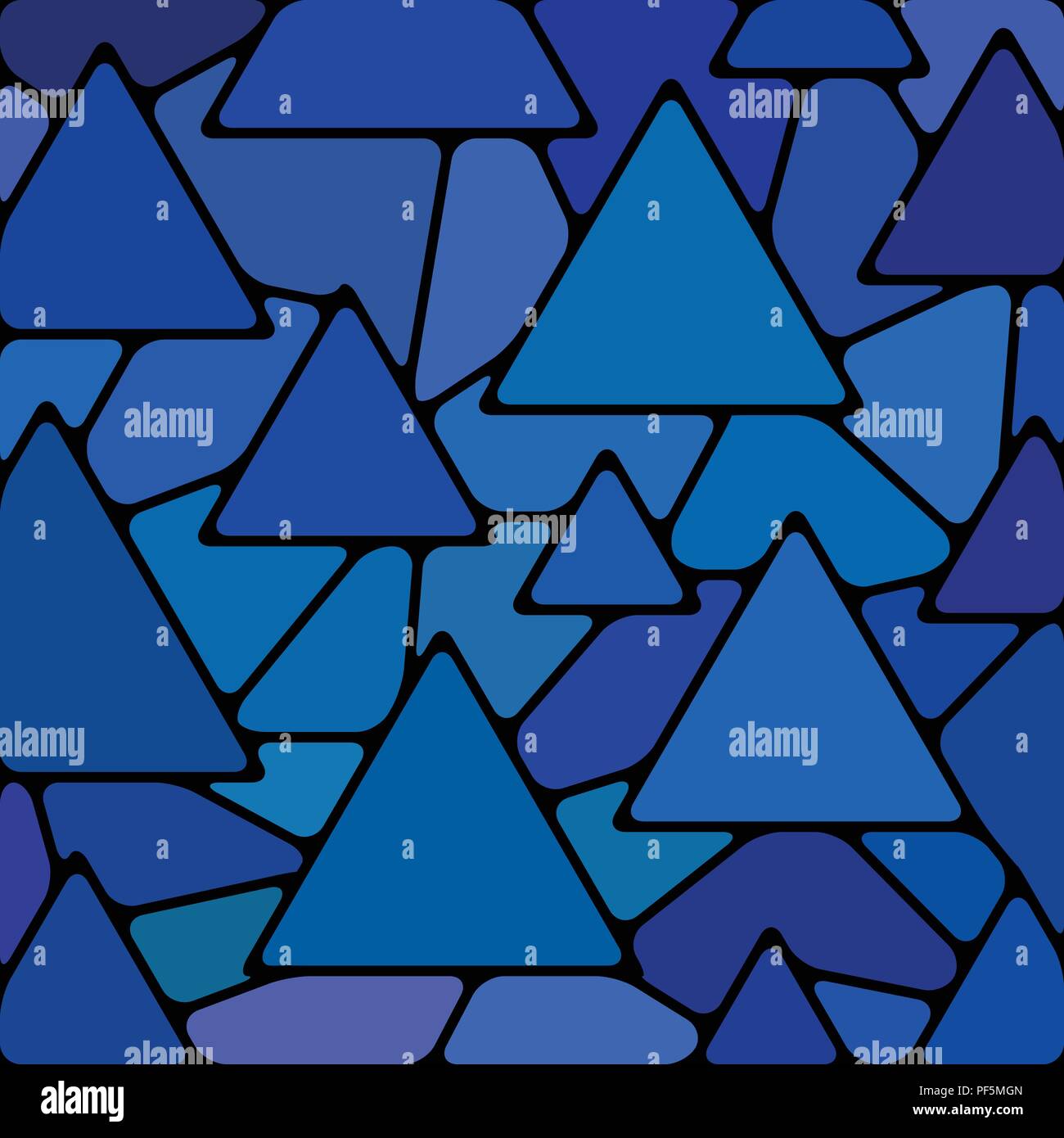 abstract vector stained-glass mosaic background - blue triangles Stock ...