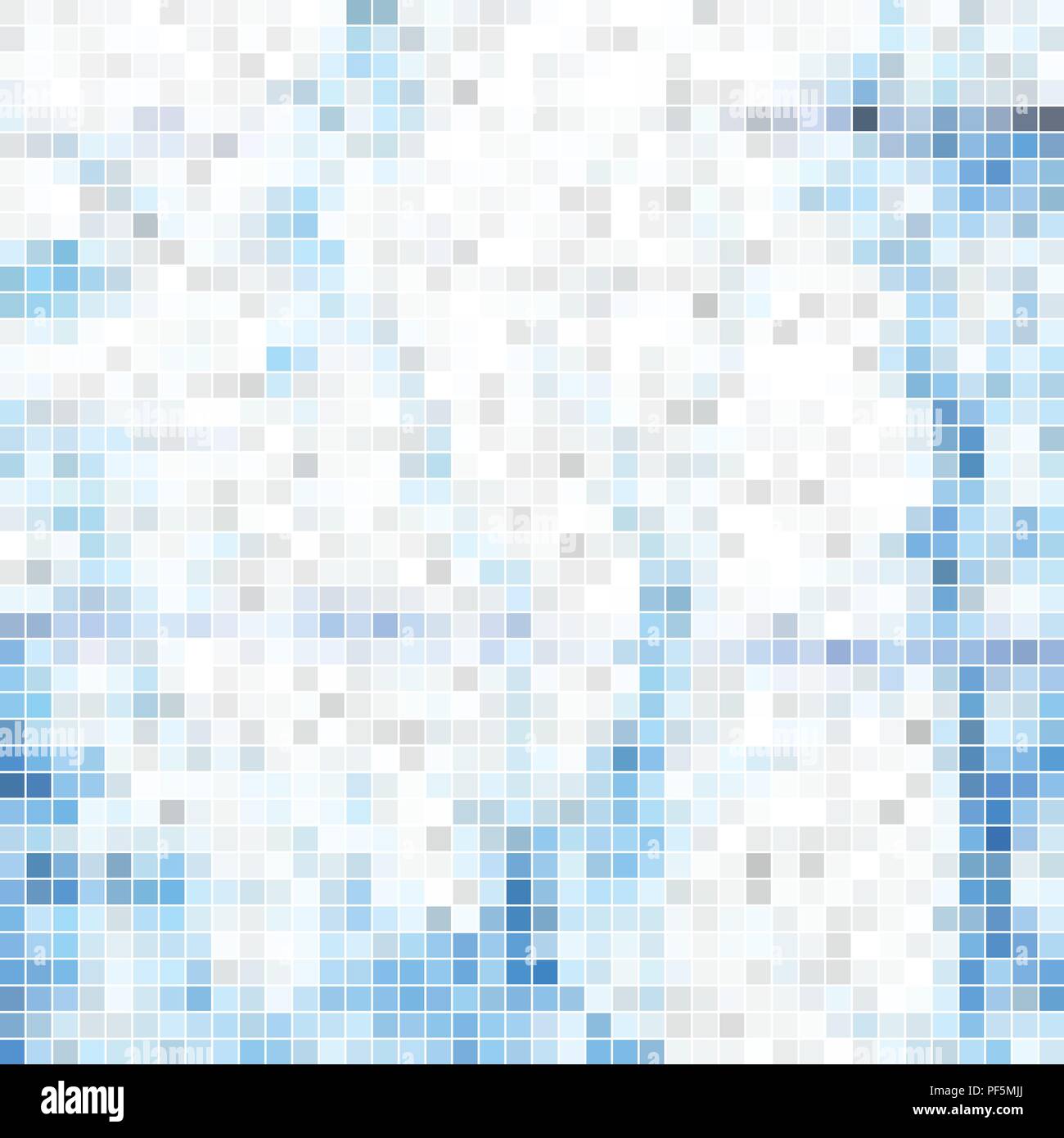 abstract vector square pixel mosaic background - light blue Stock ...