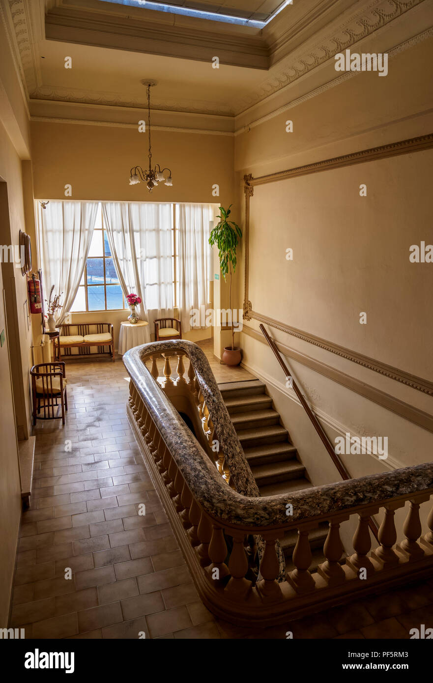 Touring Club Hotel, interior, Trelew, The Welsh Settlement, Chubut Province, Patagonia, Argentina Stock Photo