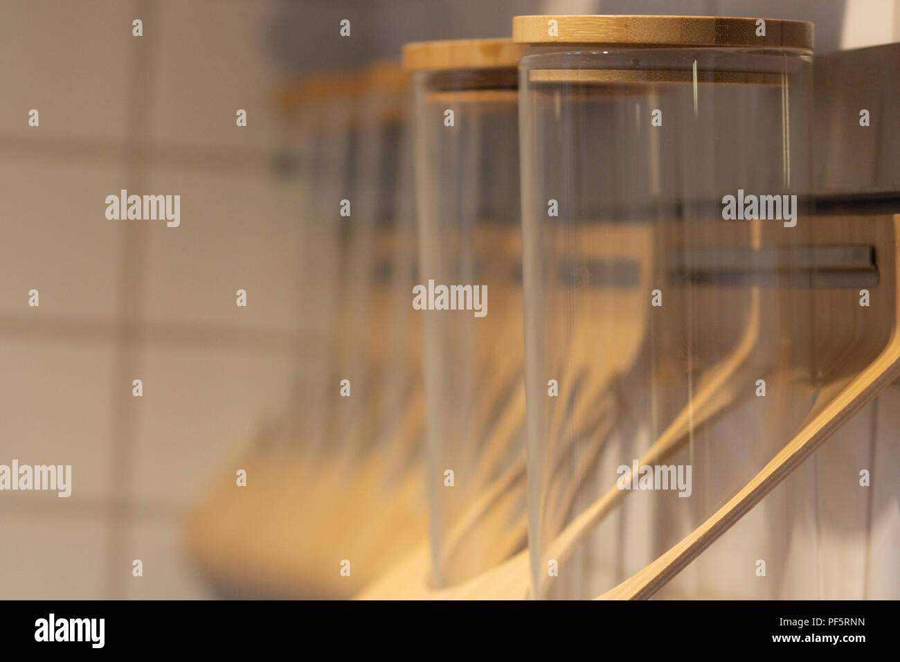 Empty glass jar jars shelf hi-res stock photography and images - Alamy