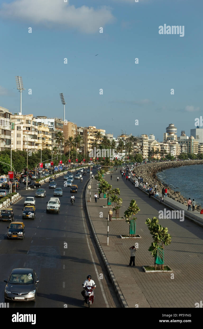 View of Nariman Point skyline from Marine Drive, Mumbai, Maharashtra, India Stock Photo Alamy