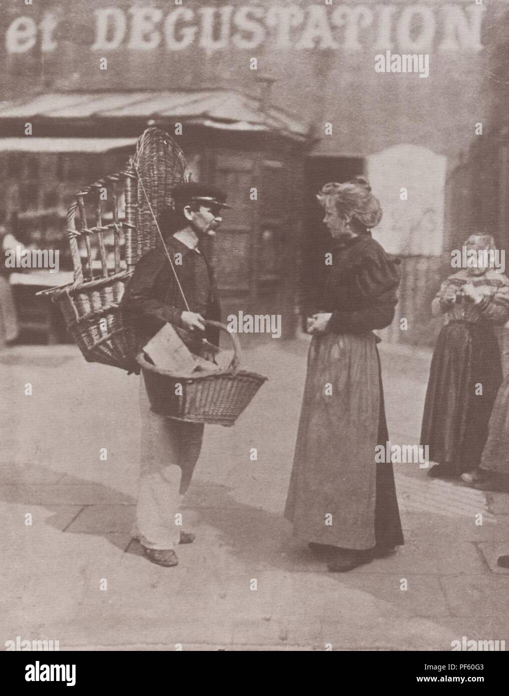 Atget, Eugène - Leben und Arbeitswelt, Straßenhändler Stock Photo