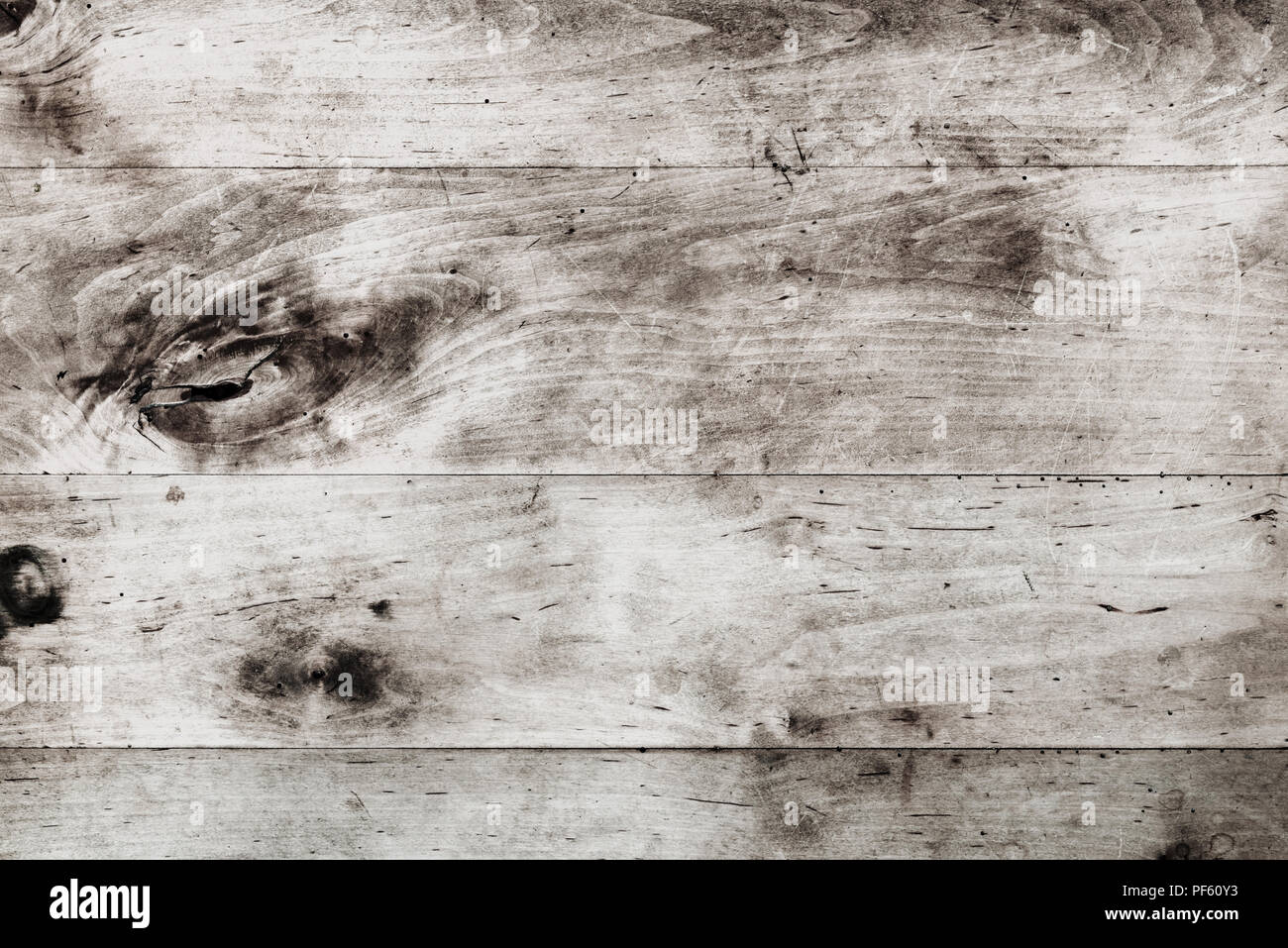 directly above shot of rustic wooden table background Stock Photo