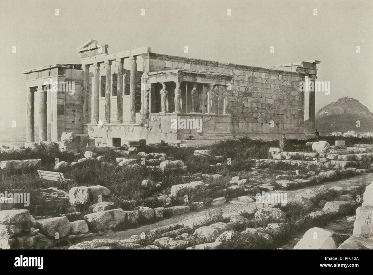 Athen Akropolis Das Erechtheion Ende Des Jahrh V Chr Mit Lykabettoshugel Bei Abendsonne Von Sw Reisinger Ernst 1923 Stock Photo Alamy