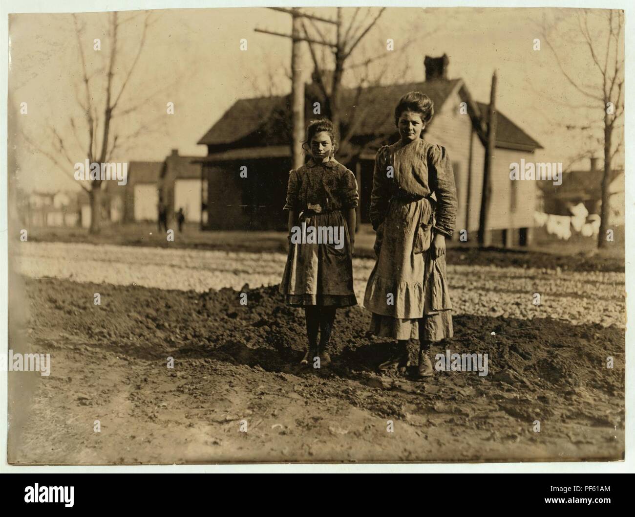 Atherton Mill, Charlotte, N.C. National Child Labor Committee. No. 469. Smaller girl been in mill for 5 years. Works now in the mill. Jan. 1,1909. Stock Photo