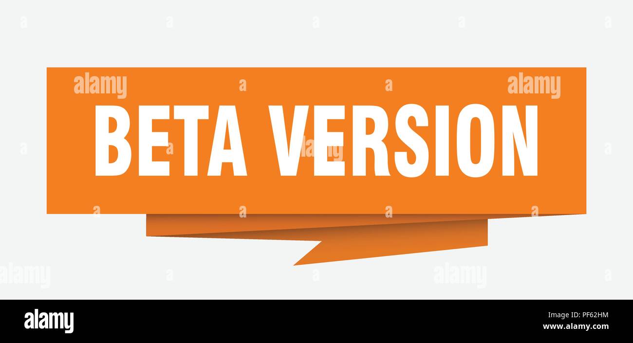 beta version sign. beta version paper origami speech bubble. beta version tag. beta version banner Stock Vector