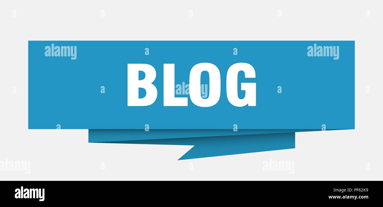 blog sign. blog paper origami speech bubble. blog tag. blog banner ...