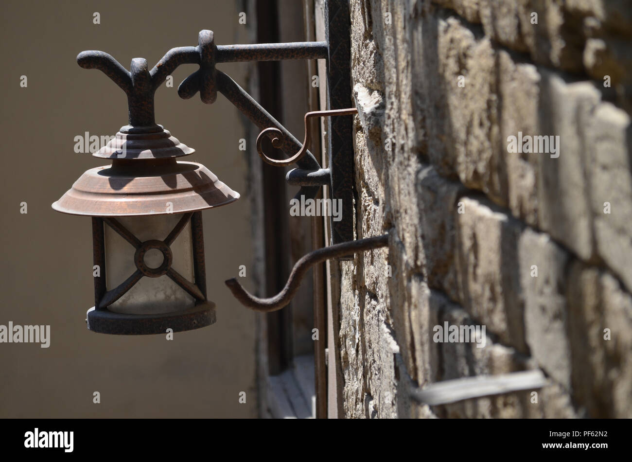 wrought iron street lamp in Baku’s old town Stock Photo - Alamy