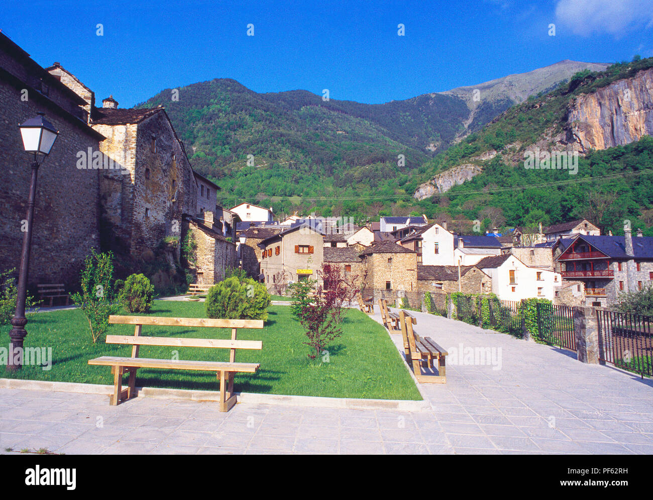Torla, Huesca province, Aragon, Spain. Stock Photo