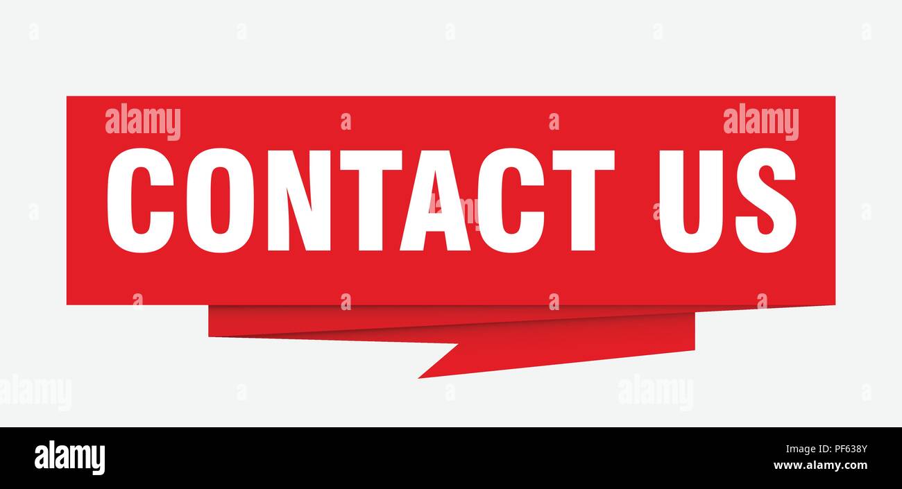 contact us sign. contact us paper origami speech bubble. contact us tag ...