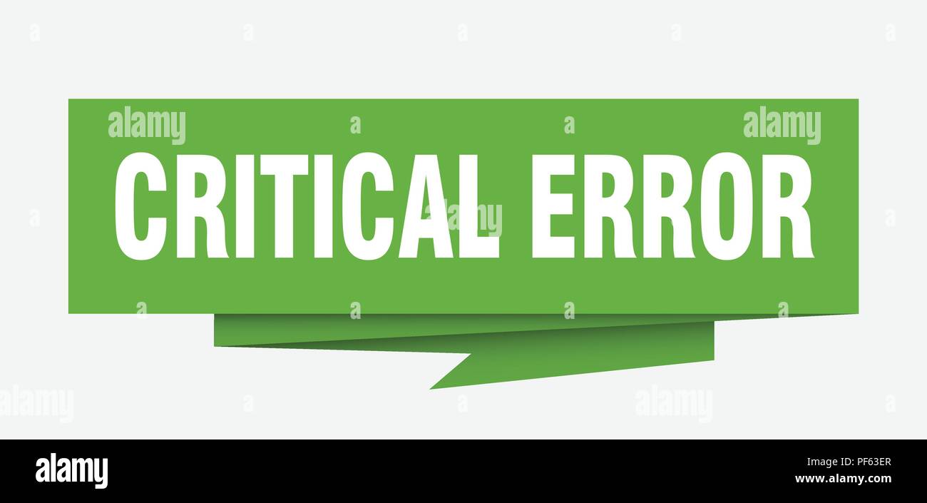 Error Paper Sign critical error sign. critical error paper origami speech bubble ...