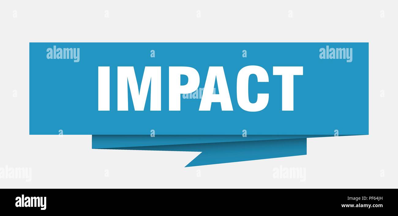 impact sign. impact paper origami speech bubble. impact tag. impact