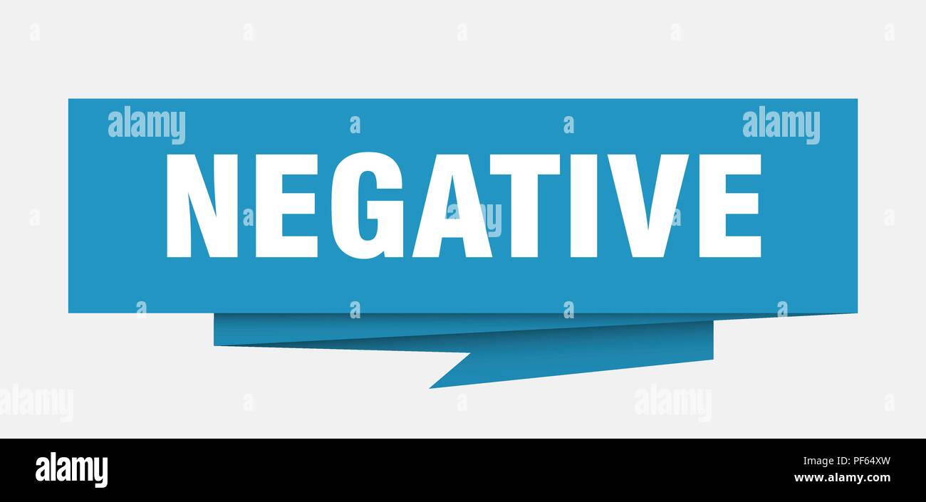 Negative Sign Negative Paper Origami Speech Bubble Negative Tag