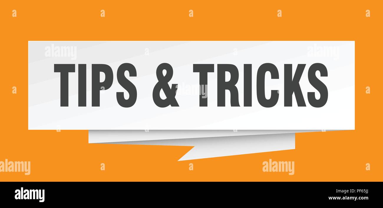 tips & tricks sign. tips & tricks paper origami speech bubble. tips ...