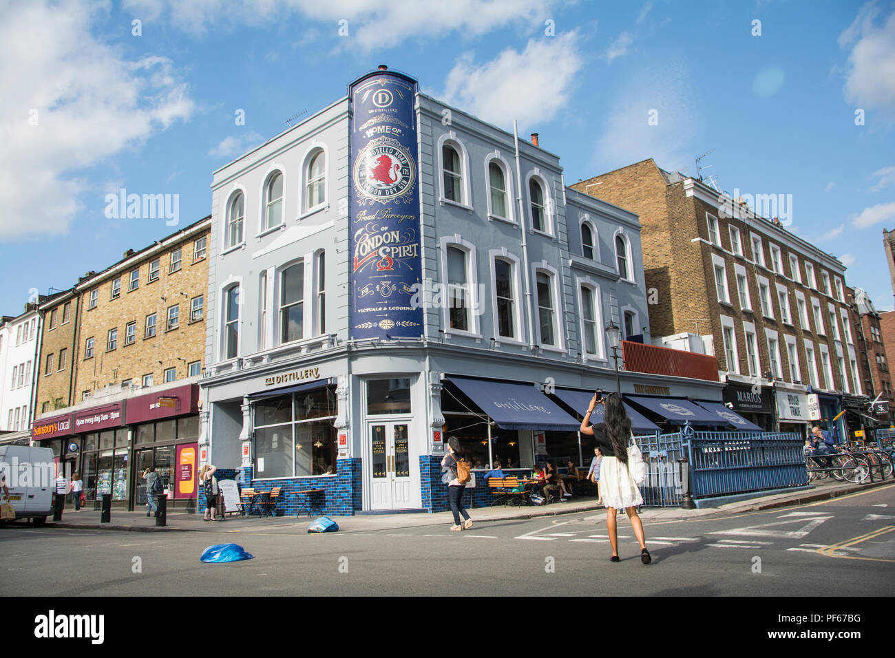 The exterior of the Distillery, Portobello Road, London, W11, UK Stock