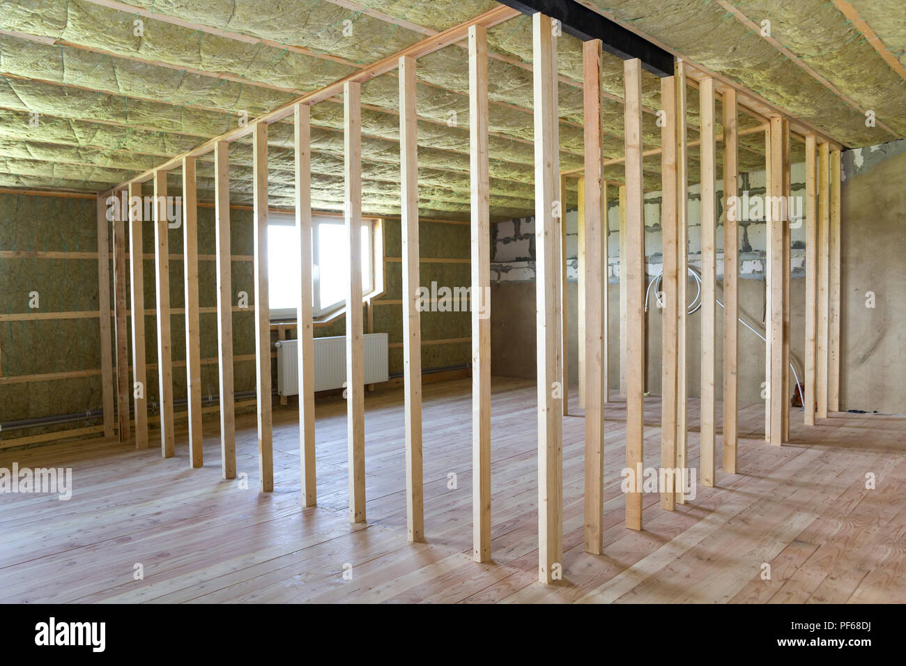 Construction And Renovation Of Big Light Spacious Empty Room With